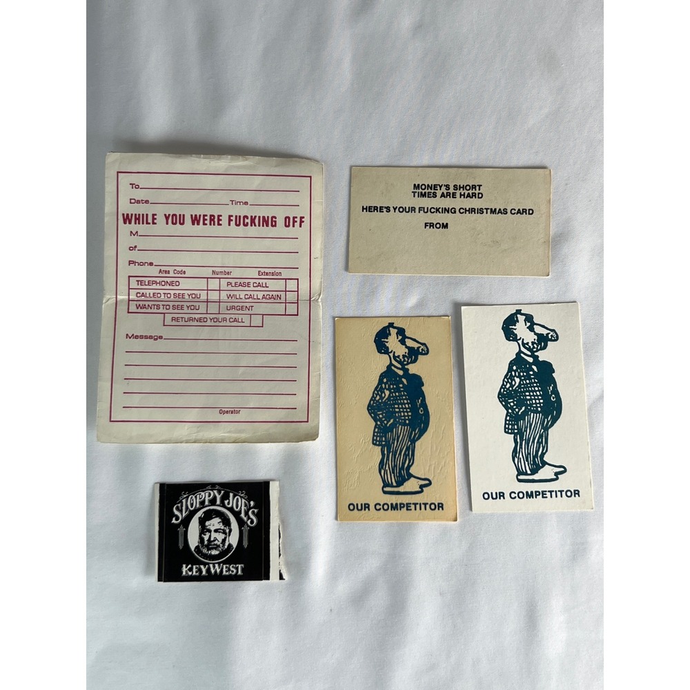 VINTAGE Lot Novelty Stationery Lot Sticker Sloppy Joe's Key West Fair